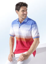 «Hajo» Poloshirt in 2 Farben  BLEU-ROT