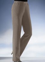 Knitterfreie Hose in Schlupfform TAUPE MEL.
