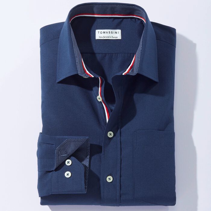 Hemd von &laquo;Milano Italy&raquo; in 4 Farben DUNKELBLAU