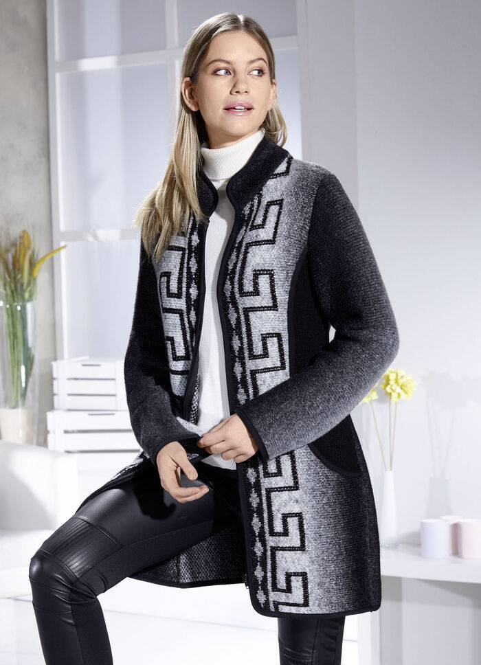 Longjacke mit Reißverschlussleiste