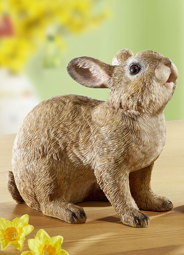 Häschen aus hochwertigem Polyresin BRAUN