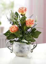 Rosen-Gesteck im Topf 