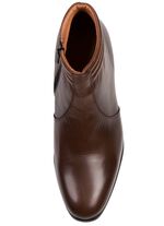 GINO GALANTE, elegante Herren-Stiefeletten, mit Reissverschluss MOKKA