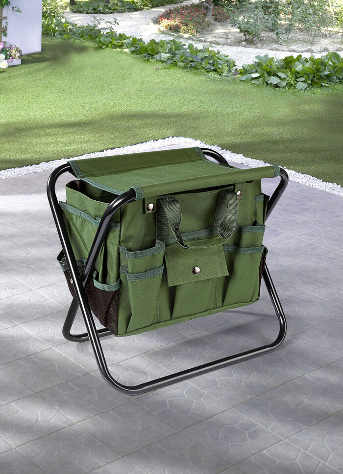 Gartenhocker mit Tasche