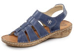 ELENA EDEN, klassische Damen-Sandalen, Weite G, mit Klettverschluss BLAU