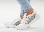 ELENA EDEN, sommerliche Damen-Sneaker, Weite G, mit herausnehmbarem Fussbett NATURWEISS
