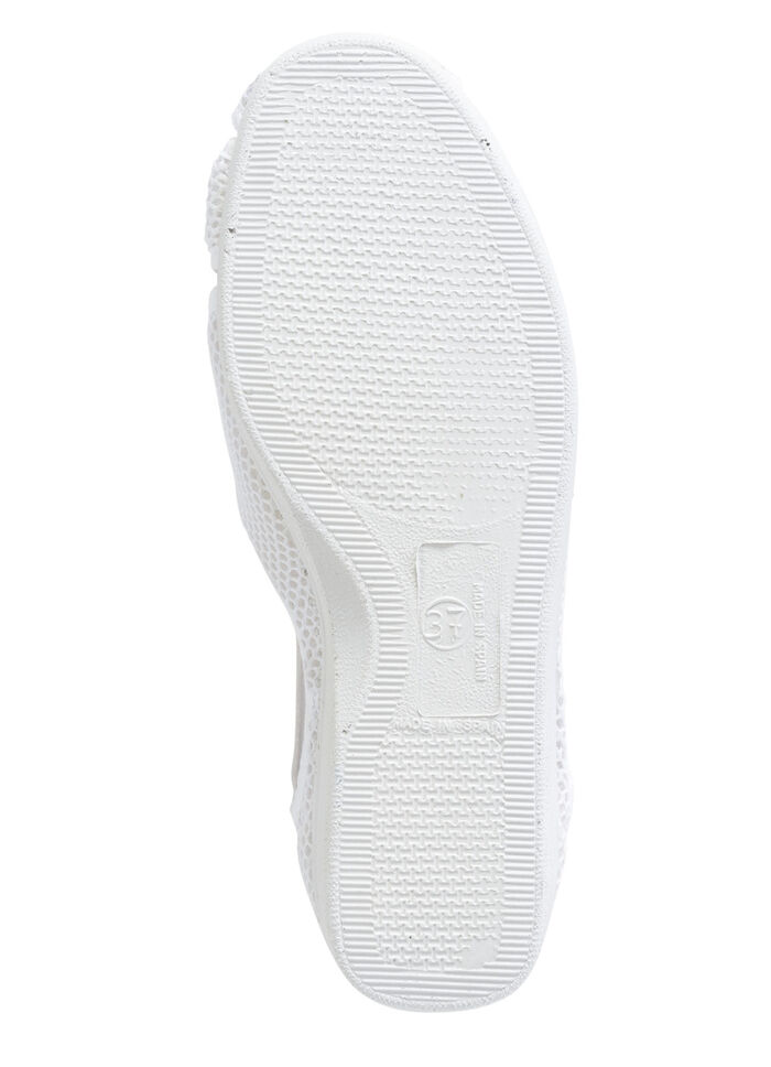 Slipper mit luftigen Durchbrüchen WEISS