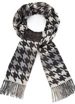 Schal mit Hahnentritt-Dessin 