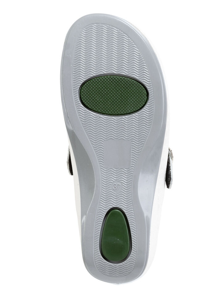 Mubb, klassische Damen-Clogs, Wete H, mit herausnehmbarem Fussbett WEISS