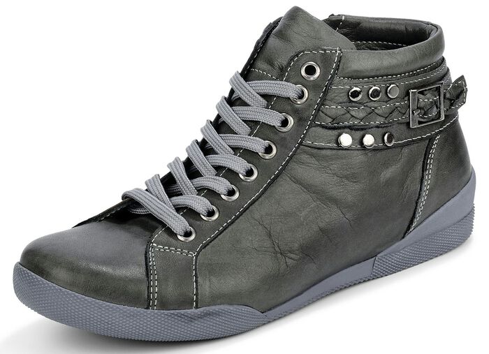 Andrea Conti Schn&uuml;r-Stiefelette in angesagter Optik ANTHRAZIT