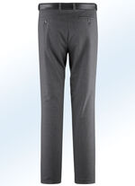 &laquo;Klaus-Modelle&raquo;-Hose mit G&uuml;rtel in 5 Farben DUNKELGRAU MELIERT