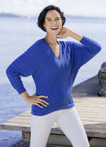 Pullover in Fledermausform 