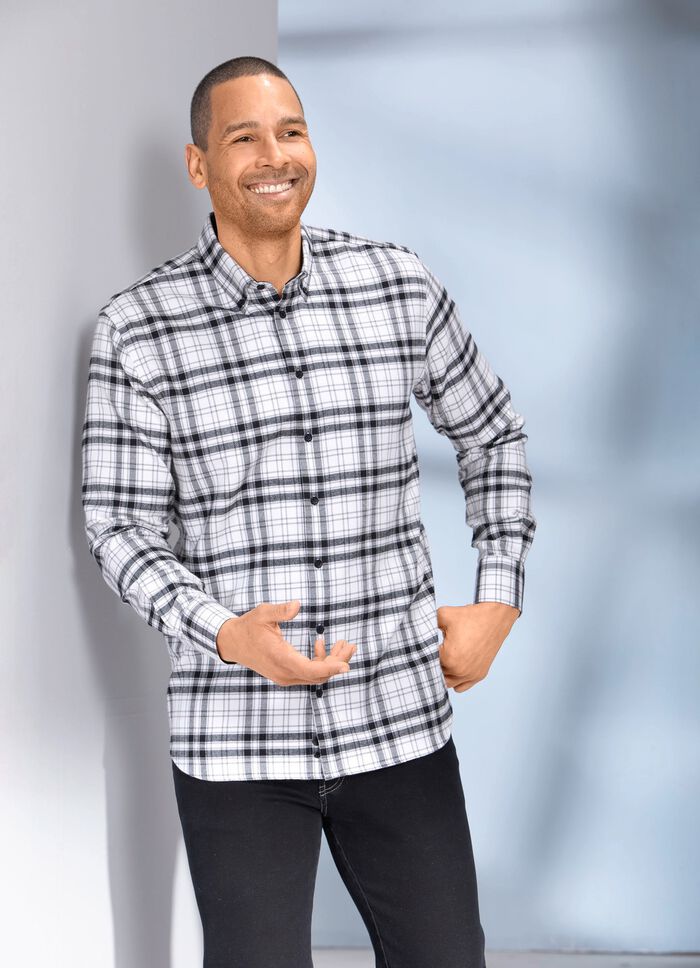 Kariertes Hemd mit Button-Down-Kragen 