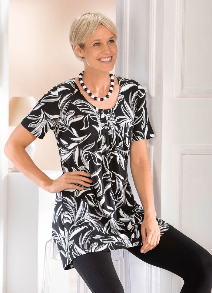 Longshirt mit Allover-Druck  