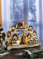 Schwibbbogen aus Holz mit LED-Beleuchtung 