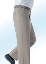 Unterbauch-Jeans mit Bundfalten in 3 Farben BEIGE