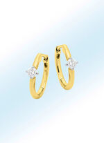 Schlichte Creolen mit Brillanten 