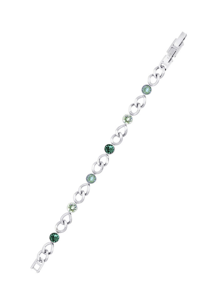 Armband mit gr&uuml;nen Kristallen 