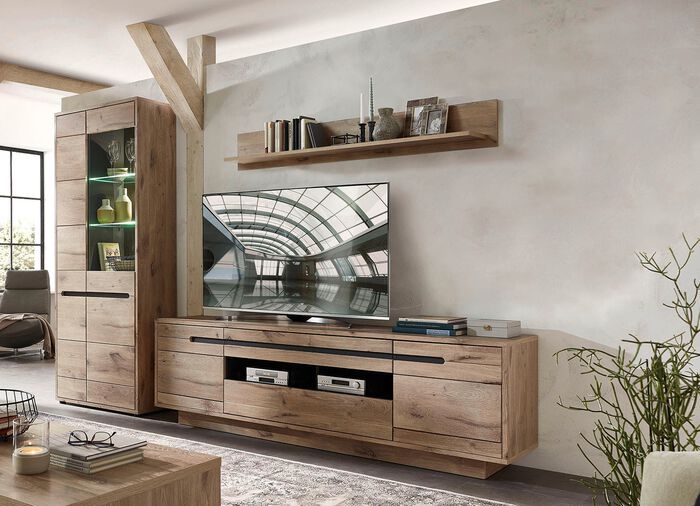 Wohnwand mit LED-Beleuchtung 