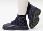 Gemini, modische Damen-Stiefeletten, Winterschuhe, Weite G, mit herausnehmbarem Fussbett MARINE