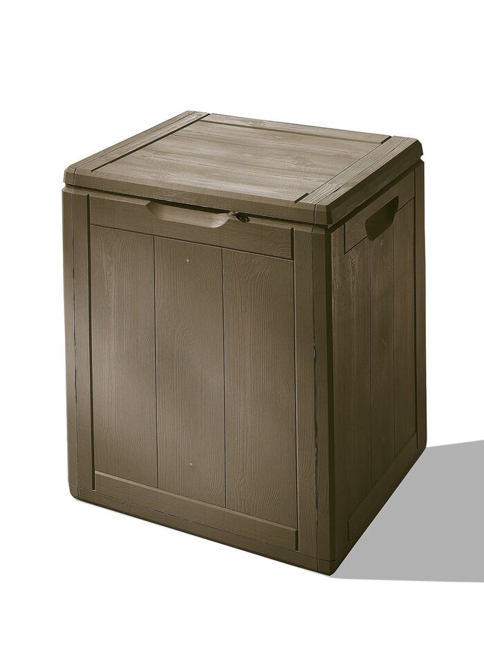 Spritzwasserbest&auml;ndige Aufbewahrungsboxen in Holzoptik 