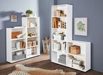 Klassische Regal-Serie mit Kunststofff&uuml;ssen WEISS
