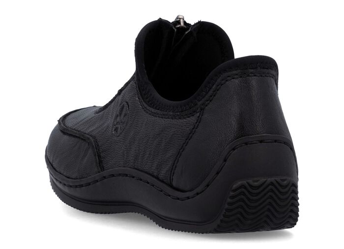 Rieker, klassische Damen-Slipper, mit Reissverschluss SCHWARZ
