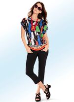 Bunte Tunika mit Katzen-Motiv 