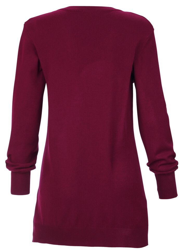 Strickjacke mit Modal  BEERE