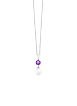 Anhänger mit Süsswasser-Zuchtperle und Amethyst 