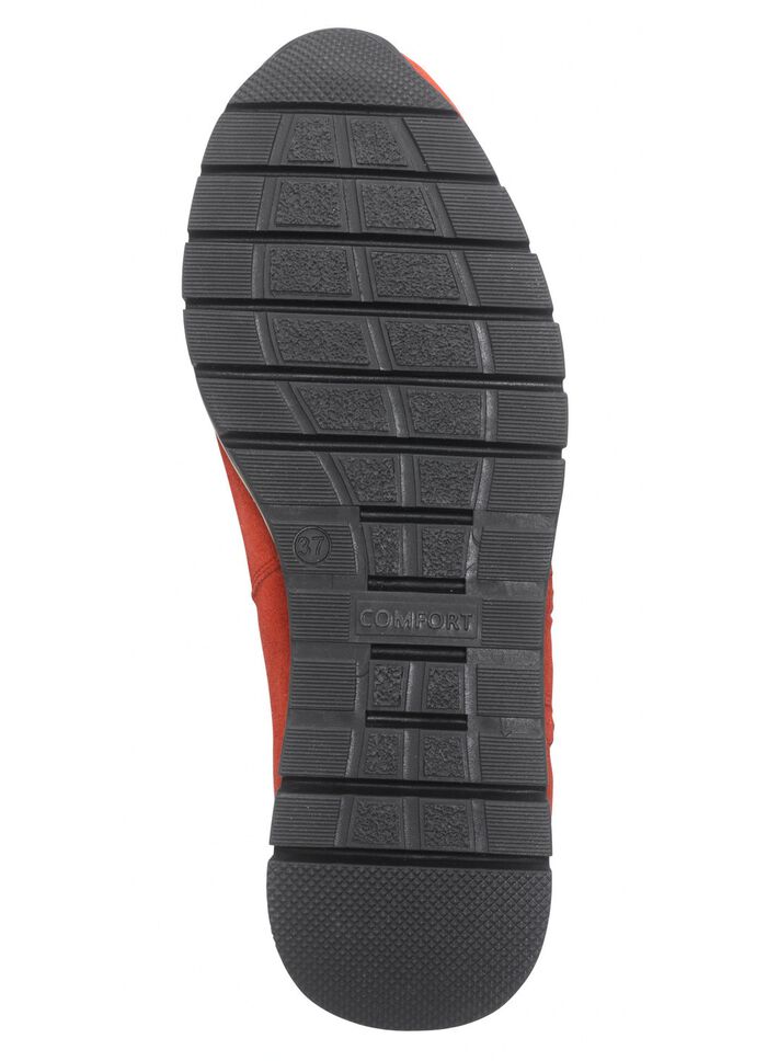 Bootie mit zwei Reissverschl&uuml;ssen ROT