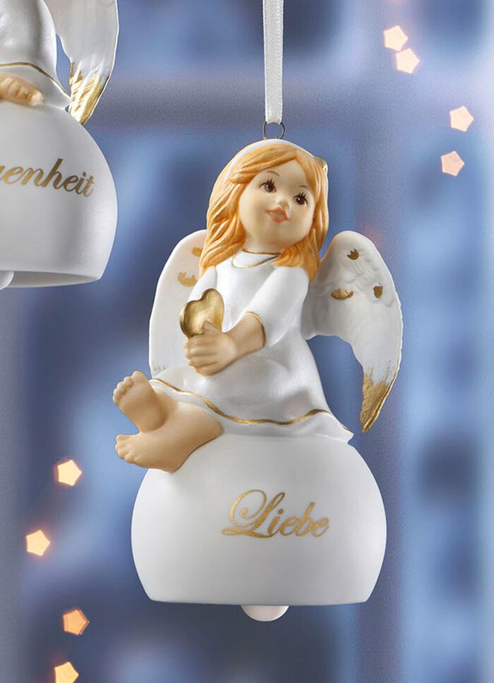 Gl&ouml;ckchen-Aufh&auml;nger mit Engelchen 