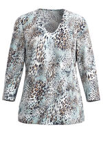 Pullover in Jacquard-Feinstrick 