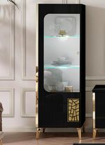 M&ouml;belprogramm mit LED-Beleuchtung SCHWARZ-GOLD