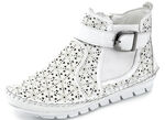 Gemini Mokassin-Stiefelette mit verstellbarer Zierspange WEISS