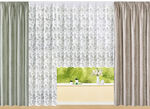 Blumenfenster-Vorhang Ranken mit Automatikfaltenband 