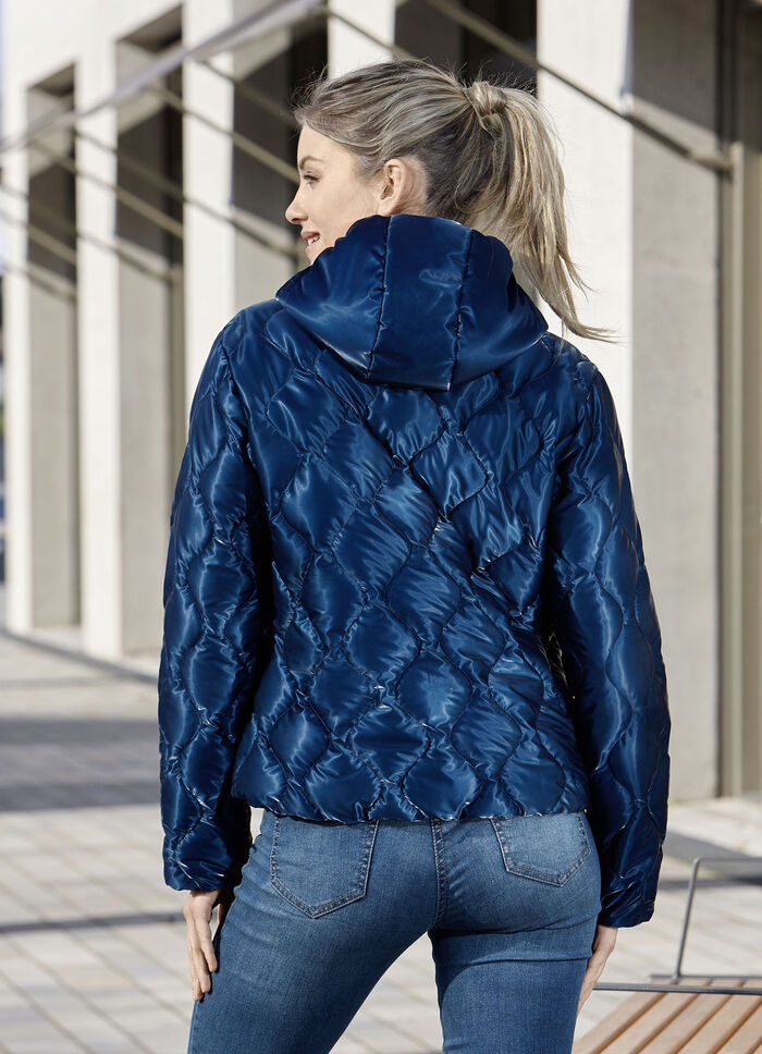 Funktionsjacke mit fester Kapuze 