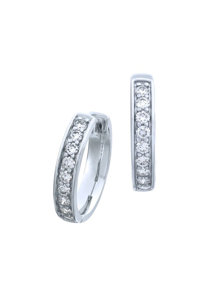 Creolen mit lupenreinen Brillanten 