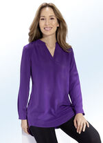 Tunika mit modischem Stehkragen in 2 Farben LILA
