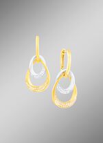 Eleganter Bicolor-Ohrring mit 98 Brillanten 