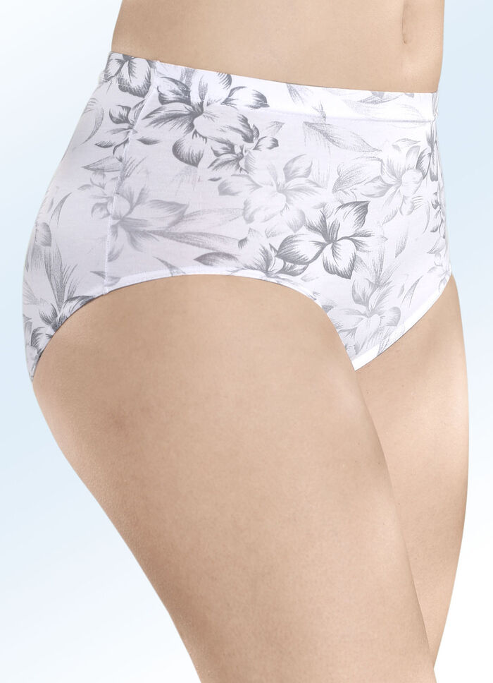 Viererpack Slips mit Floraldessin 