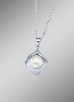 S&uuml;sswasser-Zuchtperlen Anh&auml;nger mit Panzerkette  