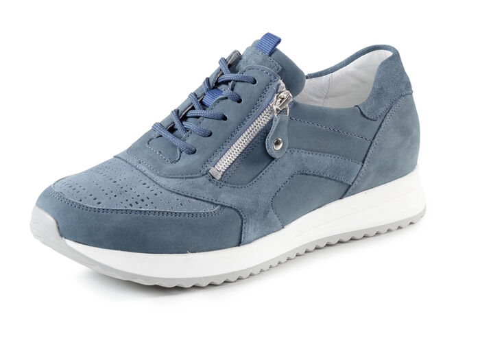 Waldl&auml;ufer, bequeme Damen-Schn&uuml;rschuhe, Weite H, mit herausnehmbarem Fussbett JEANS