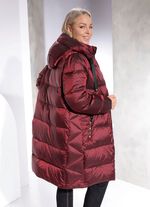 Daunen-Funktions-Kurzmantel mit Kapuze 