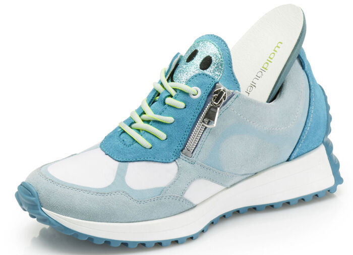 Waldläufer Sneaker mit frecher Glitzer-Applikation TÜRKIS