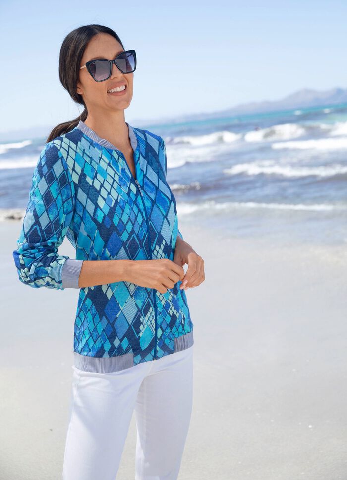 Blusenjacke mit Glanzgarn 