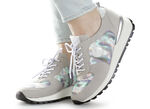 Waldläufer Sneaker mit bedrucktem Textilmaterial GRAU-BUNT