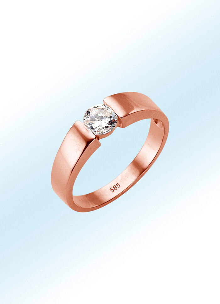 Massiver Damenring in Ros&eacute;gold 