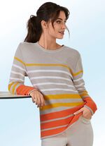 Pullover mit Ringeln in feinem Biesendessin 