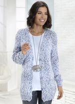 Strickjacke aus kuscheligem Flauschgarn 